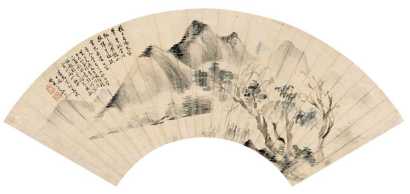 姚元之 癸卯（1843年）作 溪山秋霭 镜心